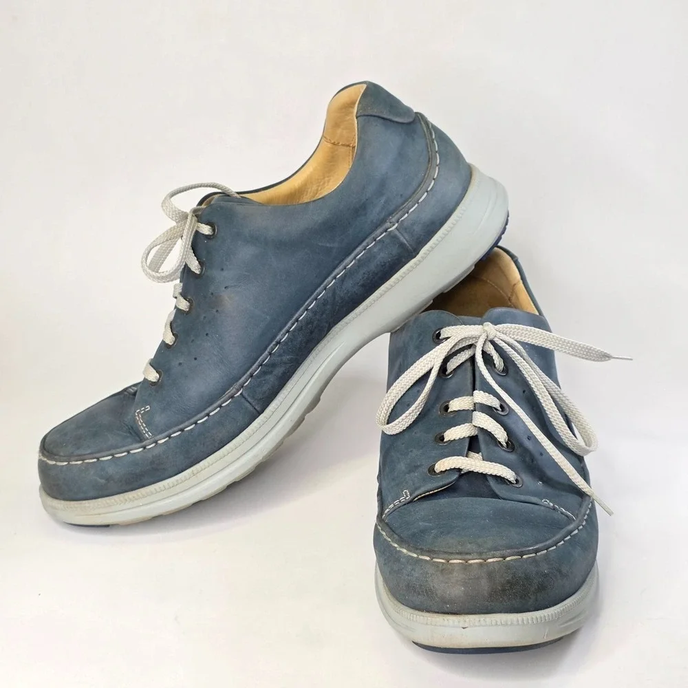 Samuel Hubbard Men's Size 13 M Blue Nubuck Holes Golf Walking Driftwood Shoes